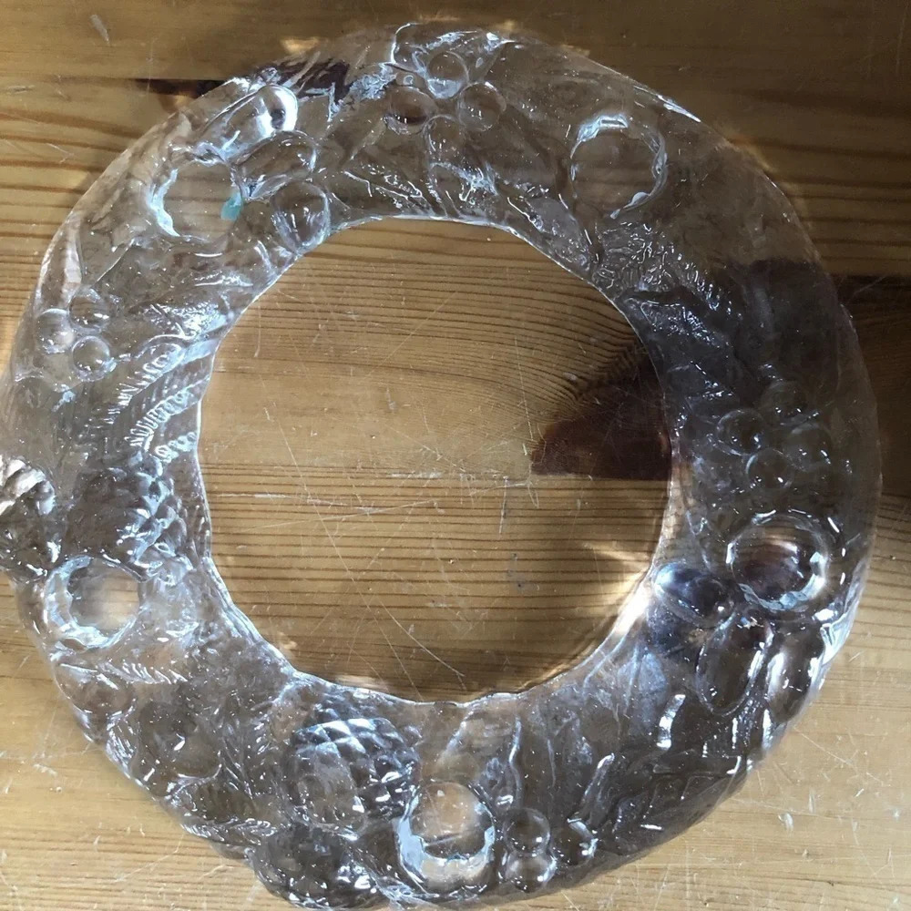Vetreria Etrusca Italy  Glass Wreath Candle Holder